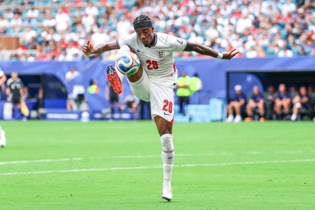 RECORD DATE NOT STATED FIFA World Cup, WM, Weltmeisterschaft, Fussball 2026 - Quarterfinals - Norway v England Noni Madueke player of England during the FIFA World Cup quarterfinal match between Norway and England, at Miami Stadium, in Florida, United States, on Saturday, July 11, 2026.(Foto: William Volcov Brazil Photo Press IMAGO) Sports Miami FL United States Copyright: xWILLIAMxVOLCOVx