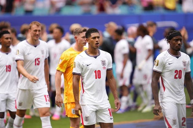 Norway v England - FIFA World Cup, WM, Weltmeisterschaft, Fussball 2026 - Quarter Finals MIAMI GARDENS, FLORIDA - JULY 11: Jude Bellingham of England looks on prior to the 2026 FIFA World Cup quarterfinal match between Norway and England at Miami Stadium in Miami Gardens, Florida, United States, on July 11, 2026. Jose Hernandez Anadolu Florida United States. Editorial use only. Please get in touch for any other usage.  Copyright: x2026xAnadoluxJosexHernandezx