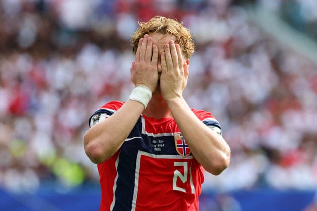 Andreas Schjelderup of Norway celebrates scoring a goal during the FIFA World Cup, WM, Weltmeisterschaft, Fussball 2026 Quarter Final match between Norway and England at the Hard Rock Stadium, Miami, USA on 11 July 2026. Copyright: xPeterxDovganx 45250042