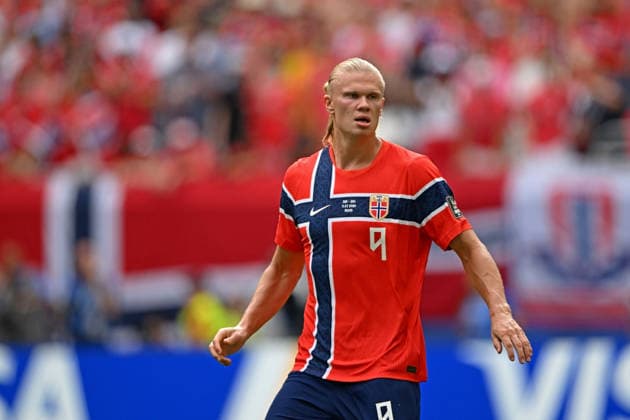 July 11, 2026, Miami, Florida, United States: Erling Haaland of Norway looks on during the match between Norway and England for the quarterfinals of the FIFA World Cup, WM, Weltmeisterschaft, Fussball 2026 at Miami Stadium (Hard Rock Stadium) in Miami, Florida, United States on July 11, 2026. Photo: DiaEsportivo Miami United States - ZUMAh208 20260711_zsp_h208_021 Copyright: xHeulerxAndreyx