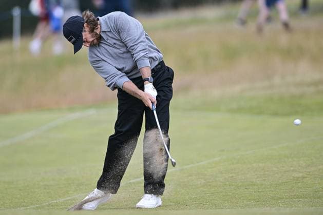 Scottish Open Day Three Tommy Fleetwood plays his second shot on hole 8 on Day Three of the Genesis Scottish Open 2026 at The Renaissance Club, North Berwick 11 07 2026 UK Newspapers OUT Copyright: xJamiexJohnstonx FIL-23616-0150