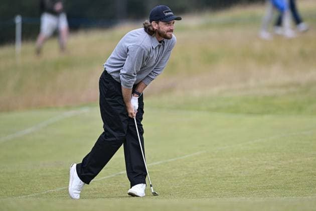 Scottish Open Day Three Tommy Fleetwood reacts after his second shot on hole 8 on Day Three of the Genesis Scottish Open 2026 at The Renaissance Club, North Berwick 11 07 2026 UK Newspapers OUT Copyright: xJamiexJohnstonx FIL-23616-0152