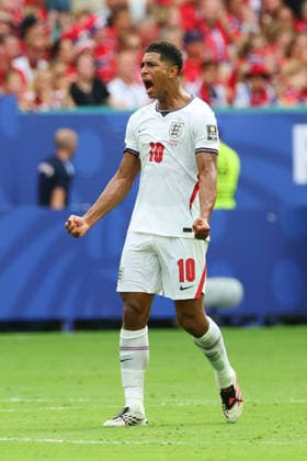 Jude Bellingham of England celebrates scoring a goal during the FIFA World Cup, WM, Weltmeisterschaft, Fussball 2026 Quarter Final match between Norway and England at the Hard Rock Stadium, Miami, USA on 11 July 2026. Copyright: xPeterxDovganx 45250050