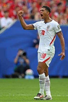 July 11, 2026, Miami, Florida, United States: Jude Bellingham of England celebrates after scoring the first goal of his team during the match between Norway and England for the quarterfinals of the FIFA World Cup, WM, Weltmeisterschaft, Fussball 2026 at Miami Stadium (Hard Rock Stadium) in Miami, Florida, United States on July 11, 2026. Photo: DiaEsportivo Miami United States - ZUMAh208 20260711_zsp_h208_039 Copyright: xHeulerxAndreyx