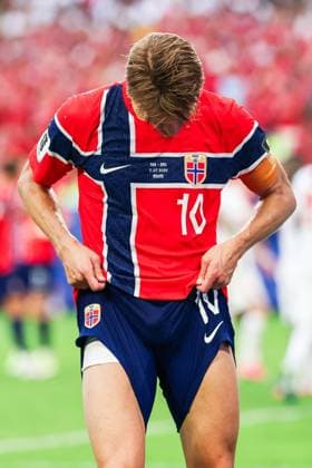 RECORD DATE NOT STATED FIFA World Cup, WM, Weltmeisterschaft, Fussball 2026 - Quarterfinals - Norway v England Martin Odegaard player of Norway during the FIFA World Cup quarterfinal match between Norway and England, at Miami Stadium, in Florida, United States, on Saturday, July 11, 2026.(Foto: William Volcov Brazil Photo Press IMAGO) Sports Miami FL United States Copyright: xWILLIAMxVOLCOVx