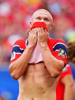 Norway v England - FIFA World Cup, WM, Weltmeisterschaft, Fussball 2026 - Quarter Finals MIAMI GARDENS, FLORIDA - JULY 11: Erling Haaland (9) of Norway are seen during the 2026 FIFA World Cup quarterfinal match between Norway and England at Miami Stadium in Miami Gardens, Florida, United States, on July 11, 2026. Evrim Aydin Anadolu Florida United States. Editorial use only. Please get in touch for any other usage.  Copyright: x2026xAnadoluxEvrimxAydinx