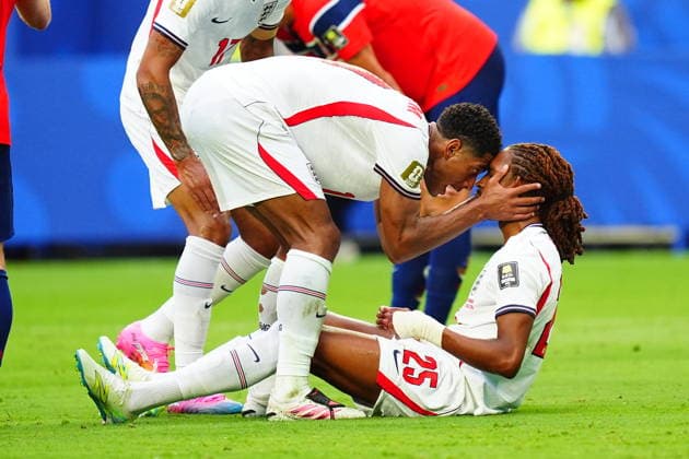 Norway v England - FIFA World Cup, WM, Weltmeisterschaft, Fussball 2026 - Quarter Finals MIAMI GARDENS, FLORIDA - JULY 11: Players of England are seen during the 2026 FIFA World Cup quarterfinal match between Norway and England at Miami Stadium in Miami Gardens, Florida, United States, on July 11, 2026. Evrim Aydin Anadolu Florida United States. Editorial use only. Please get in touch for any other usage.  Copyright: x2026xAnadoluxEvrimxAydinx