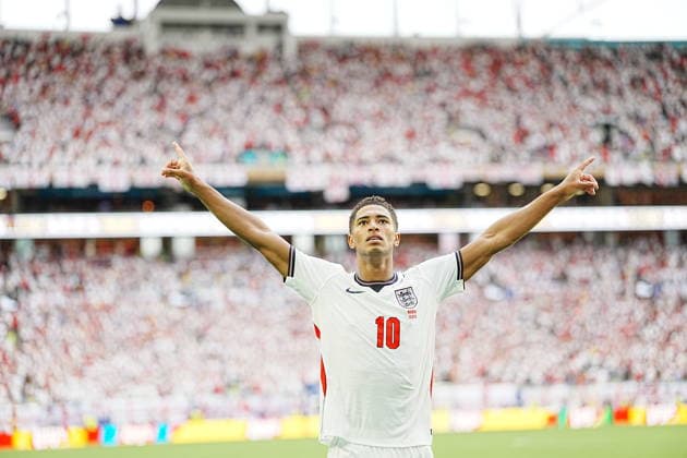 Norway v England - FIFA World Cup, WM, Weltmeisterschaft, Fussball 2026 - Quarter Finals MIAMI GARDENS, FLORIDA - JULY 11: Jude Bellingham (10) of England celebrates goal during the 2026 FIFA World Cup quarterfinal match between Norway and England at Miami Stadium in Miami Gardens, Florida, United States, on July 11, 2026. Evrim Aydin Anadolu Florida United States. Editorial use only. Please get in touch for any other usage.  Copyright: x2026xAnadoluxEvrimxAydinx