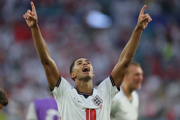 Norway v England: Quarter Final - FIFA World Cup, WM, Weltmeisterschaft, Fussball 2026 Jude Bellingham of England celebrates after winning the FIFA World Cup 2026 Quarter Final match between Norway and England at Miami Stadium on July 11, 2026 in Miami Gardens, United States. Miami Gardens Miami Stadium FL United States Copyright: xAllstarxPicturexLibraryxLtdx
