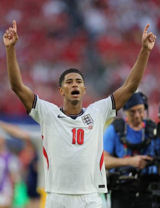 Norway v England: Quarter Final - FIFA World Cup, WM, Weltmeisterschaft, Fussball 2026 Jude Bellingham of England celebrates after winning the FIFA World Cup 2026 Quarter Final match between Norway and England at Miami Stadium on July 11, 2026 in Miami Gardens, United States. Miami Gardens Miami Stadium FL United States Copyright: xAllstarxPicturexLibraryxLtdx