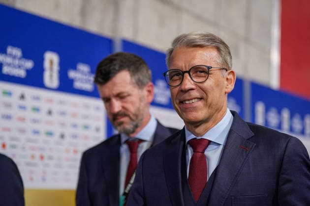 USA: Fussball FIFA World Cup, WM, Weltmeisterschaft, Fussball 2026, Viertelfinale - Argentinien vs Schweiz - Kansas City Stadium (GEHA Field at Arrowhead Stadium, Kansas City, Missouri): Peter Knäbel, Zentralpräsident des Schweizerischen Fussballverbands (SFV) *** USA Soccer 2026 FIFA World Cup, Quarterfinal: Argentina vs. Switzerland, Kansas City Stadium (GEHA Field at Arrowhead Stadium), Kansas City, Missouri; Peter Knäbel, President of the Swiss Football Association (SFV) Copyright: xJOERANxSTEINSIEKx