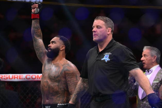 July 11, 2026, Las Vegas, Nevada, USA: GABLE STEVESON defeated ELISHA ELLISON by TKO (strikes) at 2:32 of Round 1.during UFC 329 at the T-Mobile Arena in Las Vegas. Las Vegas USA - ZUMAo117 20260711_zsp_o117_055 Copyright: xMikaelxOnax