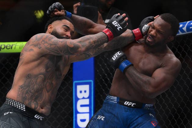 July 11, 2026, Las Vegas, Nevada, USA: GABLE STEVESON defeated ELISHA ELLISON by TKO (strikes) at 2:32 of Round 1.during UFC 329 at the T-Mobile Arena in Las Vegas. UFC 329: Gable Steveson Defeated Elisha Ellison By TKO  - ZUMAo117 20260711_zsp_o117_053 Copyright: xMikaelxOnax
