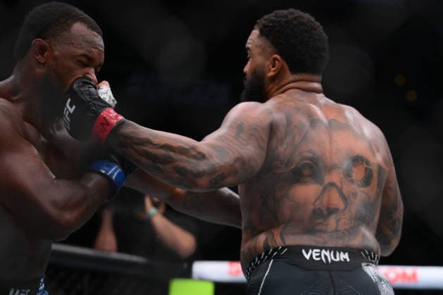 July 11, 2026, Las Vegas, Nevada, USA: GABLE STEVESON defeated ELISHA ELLISON by TKO (strikes) at 2:32 of Round 1.during UFC 329 at the T-Mobile Arena in Las Vegas. UFC 329: Gable Steveson Defeated Elisha Ellison By TKO  - ZUMAo117 20260711_zsp_o117_057 Copyright: xMikaelxOnax