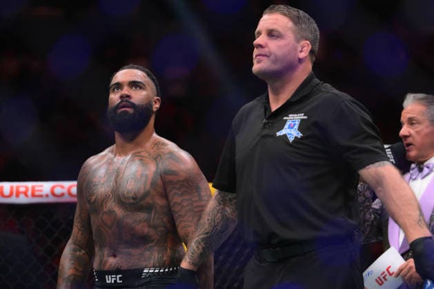 July 11, 2026, Las Vegas, Nevada, USA: GABLE STEVESON defeated ELISHA ELLISON by TKO (strikes) at 2:32 of Round 1.during UFC 329 at the T-Mobile Arena in Las Vegas. UFC 329: Gable Steveson Defeated Elisha Ellison By TKO  - ZUMAo117 20260711_zsp_o117_058 Copyright: xMikaelxOnax