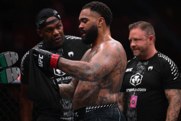 July 11, 2026, Las Vegas, Nevada, USA: GABLE STEVESON defeated ELISHA ELLISON by TKO (strikes) at 2:32 of Round 1.during UFC 329 at the T-Mobile Arena in Las Vegas. UFC 329: Gable Steveson Defeated Elisha Ellison By TKO  - ZUMAo117 20260711_zsp_o117_064 Copyright: xMikaelxOnax