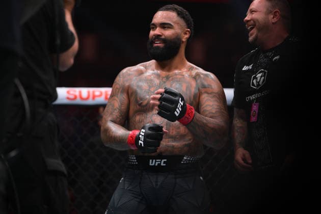 July 11, 2026, Las Vegas, Nevada, USA: GABLE STEVESON defeated ELISHA ELLISON by TKO (strikes) at 2:32 of Round 1.during UFC 329 at the T-Mobile Arena in Las Vegas. UFC 329: Gable Steveson Defeated Elisha Ellison By TKO  - ZUMAo117 20260711_zsp_o117_067 Copyright: xMikaelxOnax