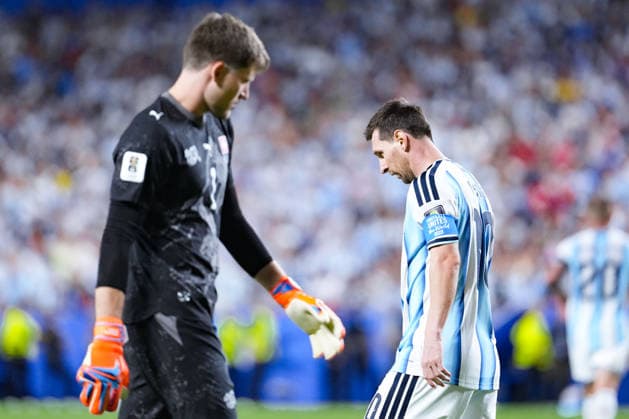 Lionel Messi of Argentina looks dejected during a FIFA Men’s World Cup 2026 quarter-final football match between Argentina and Switzerland at Kansas City Stadium, in Kansas City on July 11th 2026 (Photo by Alexandra Fechete SPP)  Copyright: xAlexandraxFechete SPPx Sportspressphoto_SPR189573
