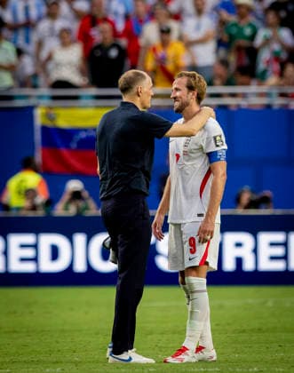 Miami, USA 11th Jul 2026. Final jubilation Coach Thomas Tuchel (England) Harry Kane (ENG) Norway - England World Cup Norwegen - England 11.07.2026 *** Miami, USA, July 11, 2026; Jubilation after the final; Coach Thomas Tuchel; England; Harry Kane; ENG; Norway; England; World Cup; Norway; England; July 11, 2026