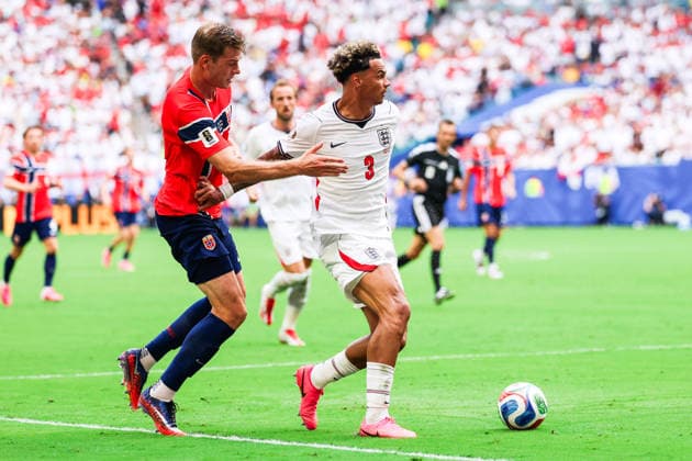 July 11, 2026, Miami, Fl, United States: Nico Oreilly player of England during the FIFA World Cup, WM, Weltmeisterschaft, Fussball quarterfinal match between Norway and England, at Miami Stadium, in Florida, United States, on Saturday, July 11, 2026. FIFA World Cup 2026 - Quarterfinals - Norway V England  - ZUMAv122 20260711_aap_v122_001 Copyright: xWilliamxVolcovx