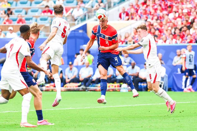 July 11, 2026, Miami, Fl, United States: Erling Haaland player of Norway during the FIFA World Cup, WM, Weltmeisterschaft, Fussball quarterfinal match between Norway and England, at Miami Stadium, in Florida, United States, on Saturday, July 11, 2026. FIFA World Cup 2026 - Quarterfinals - Norway V England  - ZUMAv122 20260711_aap_v122_035 Copyright: xWilliamxVolcovx
