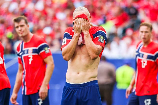 July 11, 2026, Miami, Fl, United States: Erling Haaland player of Norway during the FIFA World Cup, WM, Weltmeisterschaft, Fussball quarterfinal match between Norway and England, at Miami Stadium, in Florida, United States, on Saturday, July 11, 2026. FIFA World Cup 2026 - Quarterfinals - Norway V England  - ZUMAv122 20260711_aap_v122_110 Copyright: xWilliamxVolcovx