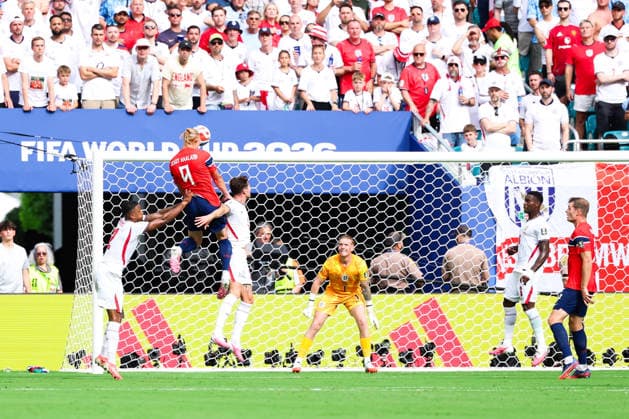 July 11, 2026, Miami, Fl, United States: Erling Haaland player of Norway during the FIFA World Cup, WM, Weltmeisterschaft, Fussball quarterfinal match between Norway and England, at Miami Stadium, in Florida, United States, on Saturday, July 11, 2026. FIFA World Cup 2026 - Quarterfinals - Norway V England  - ZUMAv122 20260711_aap_v122_119 Copyright: xWilliamxVolcovx