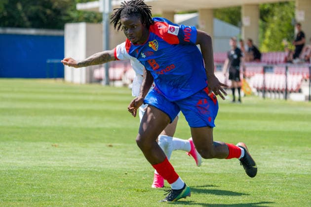 11 07 2026, Basel, Nachwuchs Campus, Friendly: FC Basel - FC Winterthur, Evann Seyram Junior Senaya of Basel *** July 11, 2026, Basel, Youth Campus, Friendly Match: FC Basel vs. FC Winterthur, Evann Seyram Junior Senaya of Basel Copyright: xJustPictures.ch PascalxvonxBürenx jp-en-PaVoB-Pavo_Fotografie-03571