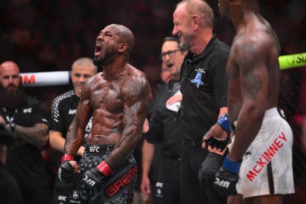 July 11, 2026, Las Vegas, Nevada, USA: KING GREEN defeats TERRANCE MCKINNEY by a TKO during UFC 329 at the T-Mobile Arena in Las Vegas. UFC 329: King Green Defeats Terrance Mckinney Via TKO  - ZUMAo117 20260711_zsp_o117_099 Copyright: xMikaelxOnax