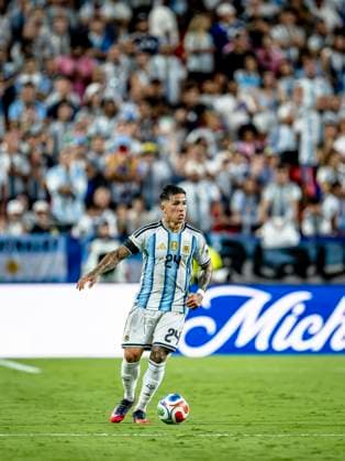 KANSAS CITY - Enzo Fernandez of Argentina during the 2026 World Cup match between Argentina and Switzerland at Arrowhead Stadium on July 11, 2026, in Kansas City, United States. (Photo by Stefan Koops EYE4IMAGES DeFodi Images) - *** KANSAS CITY: Enzo Fernandez of Argentina during the 2026 World Cup match between Argentina and Switzerland at Arrowhead Stadium on July 11, 2026, in Kansas City, United States. Photo by Stefan Koops, EYE4IMAGES, DeFodi Images