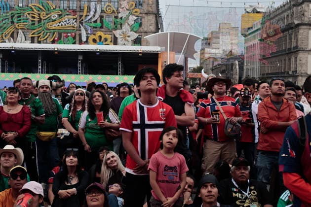 July 11, 2026, Mexico City, Cdmx, Mexico: In a closely contested match between the England and Norway national teams, hundreds of Mexican fansÃ¢â‚¬supporters of the Vikings and their star player Erling HaalandÃ¢â‚¬had to accept the English team s victory; goals from Jude Bellingham knocked the Nordic side out of the 2026 FIFA World Cup, WM, Weltmeisterschaft, Fussball The Mexican fans arrived at the Fan Festival wearing the famous Vikings team jerseys, face paint, and flagsÃ¢â‚¬with some even sporting horned helmetsÃ¢â‚¬and they even performed a rowing motion in Mexico City s ZoÂ³calo. Norway Is Eliminated From The World Cup..  - ZUMAp204 0861356797st Copyright: xJosuexPerezx