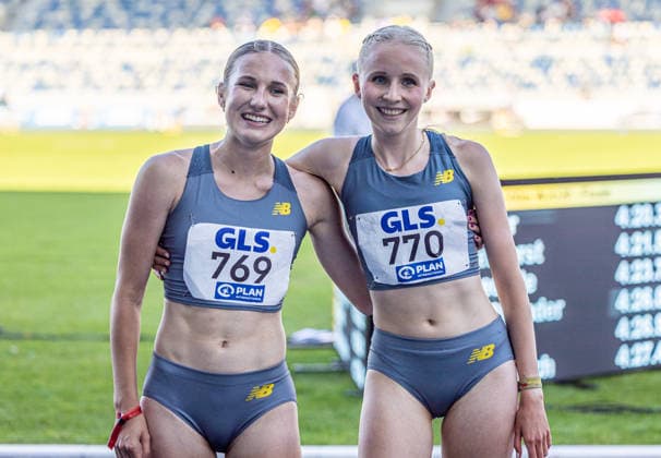 Deutsche Meisterschaften U20; Bochum-Wattenscheid, 11.07.2026 Lera Miller (VfL Löningen) und Paula Terhorst (VfL Löningen); Deutsche Meisterschaften U20 im Lohrheide-Stadion in Bochum-Wattenscheid am 11.07.2026, (Nordrhein-Westfalen). *** German U20 Championships, Bochum-Wattenscheid, July 11, 2026: Lera Miller (VfL Löningen) and Paula Terhorst (VfL Löningen) at the German U20 Championships at Lohrheide Stadium in Bochum-Wattenscheid on July 11, 2026, North Rhine-Westphalia Copyright: xBEAUTIFULxSPORTS KJPetersx
