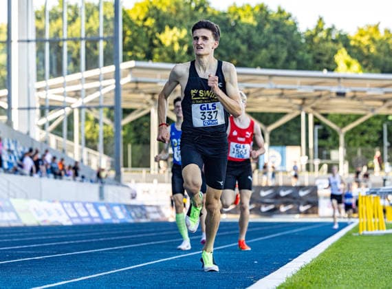 Deutsche Meisterschaften U20; Bochum-Wattenscheid, 11.07.2026 Levin Saveur (LG Stadtwerke München); Deutsche Meisterschaften U20 im Lohrheide-Stadion in Bochum-Wattenscheid am 11.07.2026, (Nordrhein-Westfalen). *** German U20 Championships, Bochum-Wattenscheid, July 11, 2026, Levin Saveur, LG Stadtwerke München German U20 Championships at Lohrheide Stadium in Bochum-Wattenscheid on July 11, 2026, North Rhine-Westphalia Copyright: xBEAUTIFULxSPORTS KJPetersx