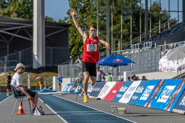 Deutsche Meisterschaften U20; Bochum-Wattenscheid, 11.07.2026 Mattis Gerntholtz (TSV Rot-Weiß Niebüll); Deutsche Meisterschaften U20 im Lohrheide-Stadion in Bochum-Wattenscheid am 11.07.2026, (Nordrhein-Westfalen). *** German U20 Championships, Bochum-Wattenscheid, July 11, 2026, Mattis Gerntholtz, TSV Rot Weiß Niebüll, German U20 Championships at Lohrheide Stadium in Bochum-Wattenscheid on July 11, 2026, North Rhine-Westphalia Copyright: xBEAUTIFULxSPORTS KJPetersx