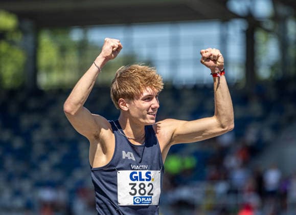Deutsche Meisterschaften U20; Bochum-Wattenscheid, 11.07.2026 Keon Schmidt-Gothan (Munich Athletics); Deutsche Meisterschaften U20 im Lohrheide-Stadion in Bochum-Wattenscheid am 11.07.2026, (Nordrhein-Westfalen). *** German U20 Championships, Bochum-Wattenscheid, July 11, 2026; Keon Schmidt Gothan, Munich Athletics; German U20 Championships at Lohrheide Stadium in Bochum-Wattenscheid on July 11, 2026, North Rhine-Westphalia Copyright: xBEAUTIFULxSPORTS KJPetersx