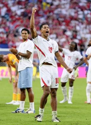 Football: 2026 World Cup England s Jude Bellingham (10) celebrates following a 2-1 victory over Norway in a World Cup quarterfinal football match at Miami Stadium in Miami Gardens, Florida, on July 11, 2026.  A14AA0005622686P