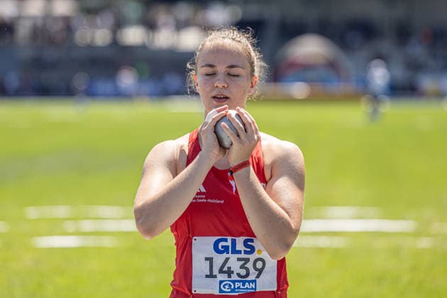 Deutsche Meisterschaften U20; Bochum-Wattenscheid, 11.07.2026 Helena Naussed (LC Jena); Deutsche Meisterschaften U20 im Lohrheide-Stadion in Bochum-Wattenscheid am 11.07.2026, (Nordrhein-Westfalen). *** German U20 Championships, Bochum-Wattenscheid, July 11, 2026 Helena Naussed, LC Jena German U20 Championships at Lohrheide Stadium in Bochum-Wattenscheid on July 11, 2026, North Rhine-Westphalia Copyright: xBEAUTIFULxSPORTS KJPetersx