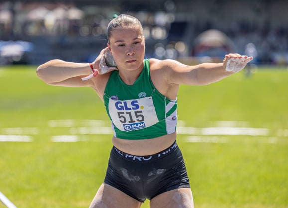 Deutsche Meisterschaften U20; Bochum-Wattenscheid, 11.07.2026 Edda Bischof (Hünfelder SV); Deutsche Meisterschaften U20 im Lohrheide-Stadion in Bochum-Wattenscheid am 11.07.2026, (Nordrhein-Westfalen). *** German U20 Championships, Bochum-Wattenscheid, July 11, 2026, Edda Bischof, Hünfelder SV German U20 Championships at Lohrheide Stadium in Bochum-Wattenscheid on July 11, 2026, North Rhine-Westphalia Copyright: xBEAUTIFULxSPORTS KJPetersx
