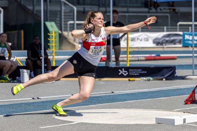 Deutsche Meisterschaften U20; Bochum-Wattenscheid, 11.07.2026 Anna-Maria Weber (VfB Stuttgart 1893); Deutsche Meisterschaften U20 im Lohrheide-Stadion in Bochum-Wattenscheid am 11.07.2026, (Nordrhein-Westfalen). *** German U20 Championships, Bochum-Wattenscheid, July 11, 2026 Anna Maria Weber, VfB Stuttgart 1893 German U20 Championships at Lohrheide Stadium in Bochum-Wattenscheid on July 11, 2026, North Rhine-Westphalia Copyright: xBEAUTIFULxSPORTS KJPetersx