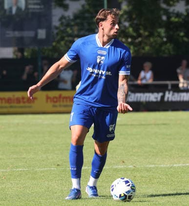Fußball Testspiel FSV 08 Bietigheim-Bissingen vs. SG Sonnenhof Großaspach , Andre Sirianni ( Bissi ) *** Soccer Friendly Match: FSV 08 Bietigheim-Bissingen vs. SG Sonnenhof Großaspach, Andre Sirianni Bissi