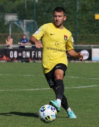 Fußball Testspiel FSV 08 Bietigheim-Bissingen vs. SG Sonnenhof Großaspach , Marius Kunde ( Aspach ) *** Soccer Friendly Match: FSV 08 Bietigheim-Bissingen vs. SG Sonnenhof Großaspach, Marius Kunde (Aspach)