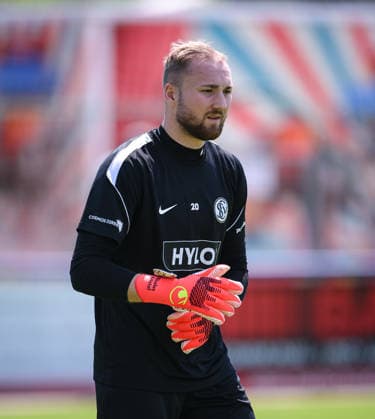 Fussball 1. Bundesliga 2026 2027 Testspiel 11.07.2026 SV Elversberg - FC Thun Torwart Nicolas Kristof (SV Elversberg) *** Soccer, Bundesliga 1, 2026–2027, Friendly Match, July 11, 2026, SV Elversberg vs. FC Thun, Goalkeeper Nicolas Kristof, SV Elversberg