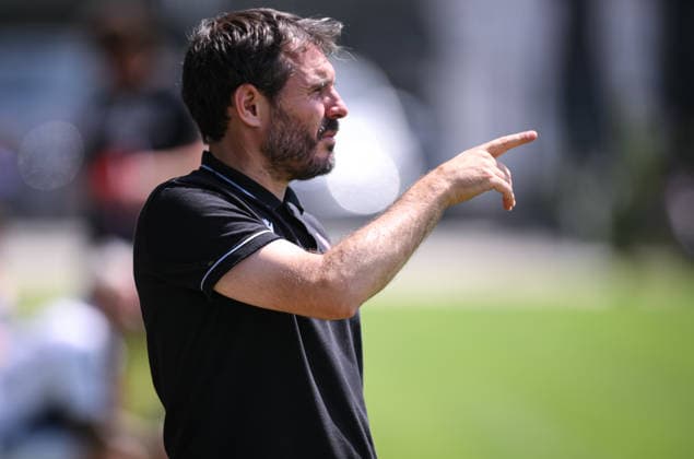 Fussball 1. Bundesliga 2026 2027 Testspiel 11.07.2026 SV Elversberg - FC Thun Trainer Gian - Luca Privitelli (FC Thun) *** Soccer, Bundesliga 1, 2026–2027, Friendly Match, July 11, 2026, SV Elversberg vs. FC Thun, Coach Gian Luca Privitelli, FC Thun