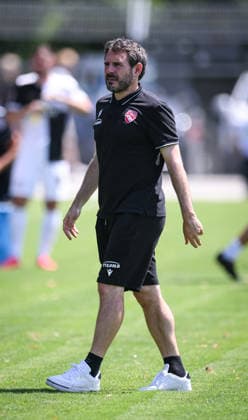 Fussball 1. Bundesliga 2026 2027 Testspiel 11.07.2026 SV Elversberg - FC Thun Trainer Gian - Luca Privitelli (FC Thun) *** Soccer, Bundesliga 1, 2026–2027, Friendly Match, July 11, 2026, SV Elversberg vs. FC Thun, Coach Gian Luca Privitelli, FC Thun