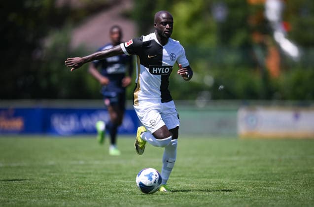 Fussball 1. Bundesliga 2026 2027 Testspiel 11.07.2026 SV Elversberg - FC Thun Amara Conde (SV Elversberg) *** Soccer, Bundesliga 1, 2026–2027, Friendly Match, July 11, 2026, SV Elversberg vs. FC Thun, Amara Conde, SV Elversberg