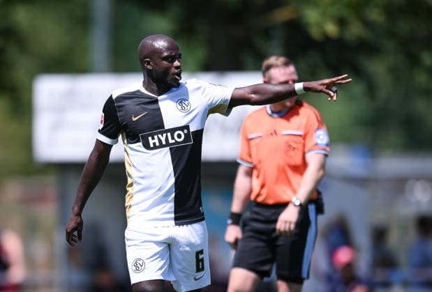 Fussball 1. Bundesliga 2026 2027 Testspiel 11.07.2026 SV Elversberg - FC Thun Amara Conde (SV Elversberg) *** Soccer, Bundesliga 1, 2026–2027, Friendly Match, July 11, 2026, SV Elversberg vs. FC Thun, Amara Conde, SV Elversberg
