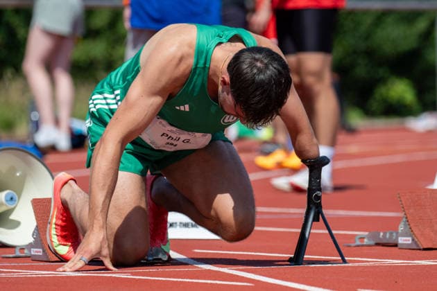 RECORD DATE NOT STATED Norddeutsche Leichtathletik Meisterschaften - Bremen, Deutschland 11.07.2026 BREMEN, DEUTSCHLAND - JULY 11: Phil GROLLA (Start Nr. 594, VfL Wolfsburg) during the Norddeutsche Leichtathletik Meisterschaften at Bremen on July 11, 2026 in Bremen, Deutschland. *** North German Track and Field Championships, Bremen, Germany, July 11, 2026 BREMEN, GERMANY JULY 11 Phil GROLLA Start No. 594, VfL Wolfsburg during the North German Track and Field Championships in Bremen on July 11, 2026 in Bremen, Germany Copyright: xBEAUTIFULxSPORTS PeterxWeberx