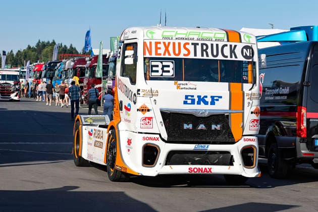 Stefan Kursch (GER) MAN (33), Kursch Kurtscheid Racing im Fahrerllager zur Strecke , Deutschland, Motorsport, Int. Shell ADAC Truck Grand Prix, Goodyear ETRC FIA European Truck Racing Championship, Quali, 2026, 12.07.2026, Nürburg Nürburgring Deutschland *** Stefan Kursch GER MAN 33, Kursch Kurtscheid Racing in the drivers paddock at the track, Germany, motorsports, Int Shell ADAC Truck Grand Prix, Goodyear ETRC FIA European Truck Racing Championship, Qualifying, 2026, July 12, 2026, Nürburg, Nürburgring, Germany Copyright: xGrantxHubbsx
