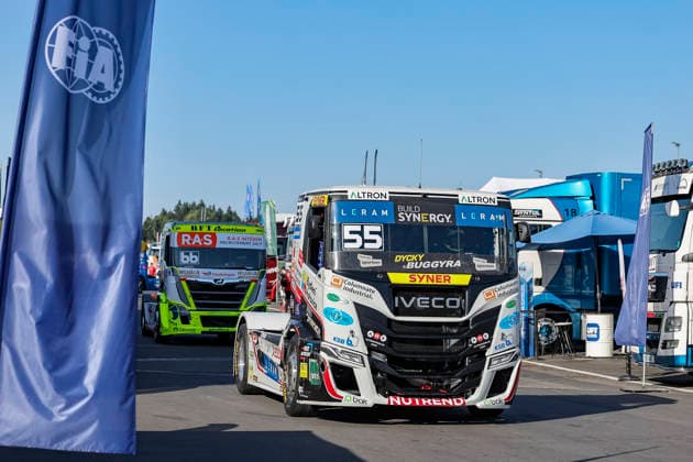 Adam Lacko (CZE) Iveco (55), Buggyra Racing im Fahrerllager zur Strecke , Deutschland, Motorsport, Int. Shell ADAC Truck Grand Prix, Goodyear ETRC FIA European Truck Racing Championship, Quali, 2026, 12.07.2026, Nürburg Nürburgring Deutschland *** Adam Lacko CZE Iveco 55, Buggyra Racing in the drivers paddock at the track, Germany, motorsports, Int Shell ADAC Truck Grand Prix, Goodyear ETRC FIA European Truck Racing Championship, qualifying, 2026, July 12, 2026, Nürburg, Nürburgring, Germany Copyright: xGrantxHubbsx