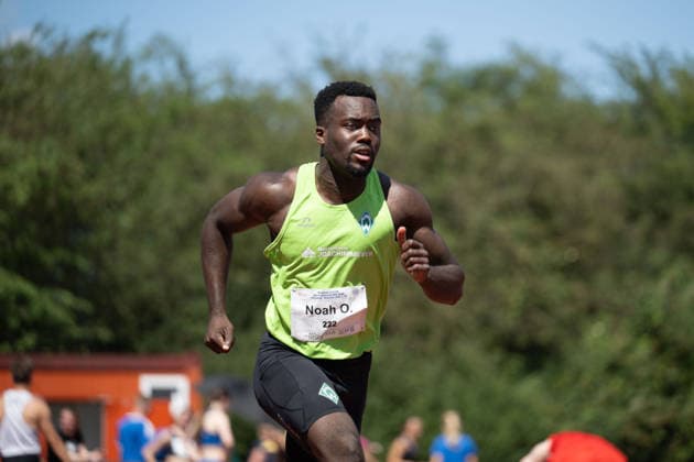 RECORD DATE NOT STATED Norddeutsche Leichtathletik Meisterschaften - Bremen, Deutschland 11.07.2026 BREMEN, DEUTSCHLAND - JULY 11: Noah OLABISI (Start Nr. 222, SV Werder Bremen) during the Norddeutsche Leichtathletik Meisterschaften at Bremen on July 11, 2026 in Bremen, Deutschland. *** North German Track and Field Championships, Bremen, Germany, July 11, 2026 BREMEN, GERMANY JULY 11 Noah OLABISI Start No. 222, SV Werder Bremen during the North German Track and Field Championships in Bremen on July 11, 2026 in Bremen, Germany Copyright: xBEAUTIFULxSPORTS PeterxWeberx